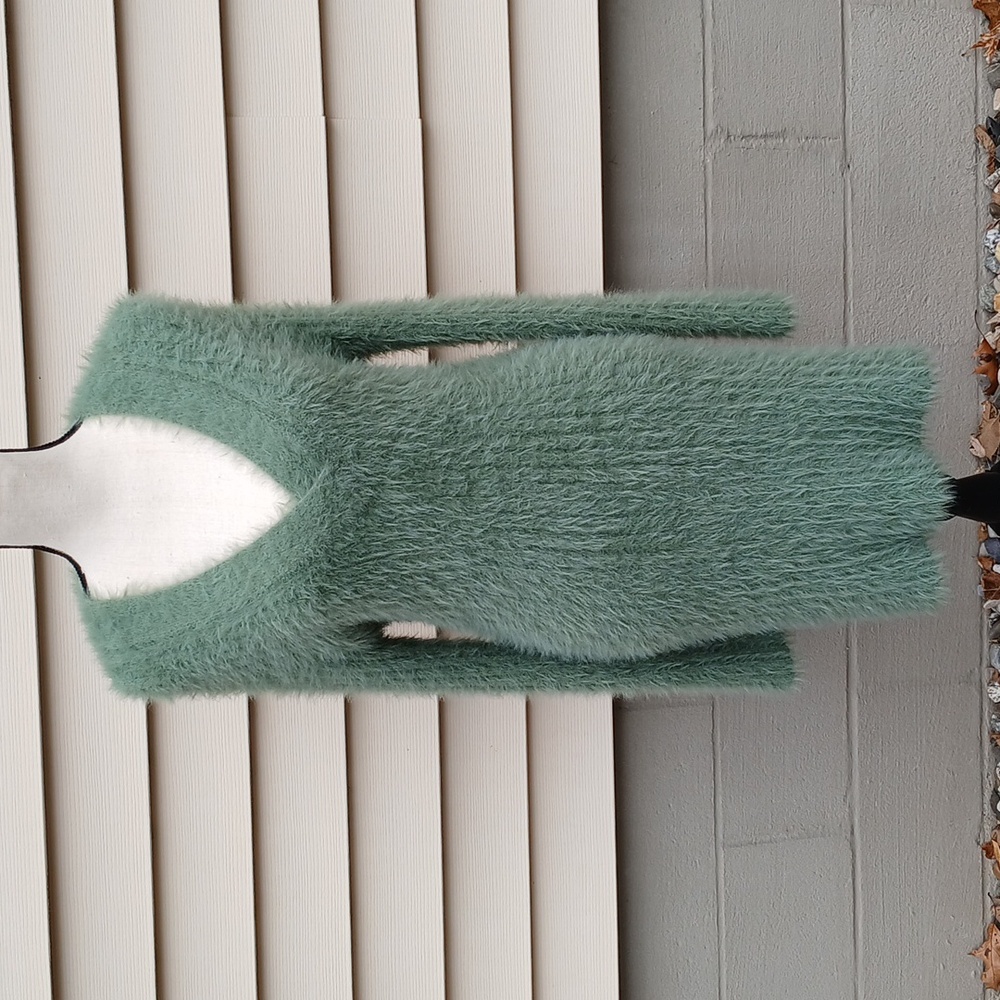 Etophe Studios green fuzzy dress size small
